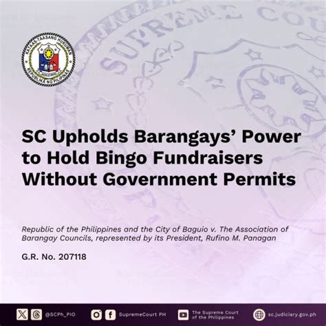 is bingo social prohibited in the philippines|SC Upholds Barangays’ Power to Hold .